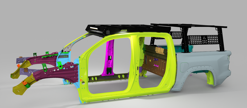 Chargez l&#39;image dans la visionneuse de la galerie, 2023+ Chevy Colorado / GMC Canyon Roof Rack – Modular Overland Rack
