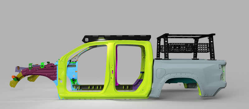 Chargez l&#39;image dans la visionneuse de la galerie, 2023+ Chevy Colorado / GMC Canyon Roof Rack – Modular Overland Rack
